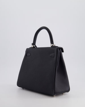 *HOLY GRAIL* Hermès Kelly 25cm Retourne Bag in Caban Togo Leather and Palladium Hardware