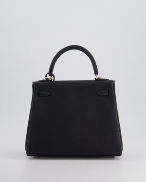 *HOLY GRAIL* Hermès Kelly 25cm Retourne Bag in Caban Togo Leather and Palladium Hardware