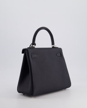 *HOLY GRAIL* Hermès Kelly 25cm Retourne Bag in Caban Togo Leather and Palladium Hardware
