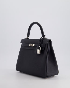 *HOLY GRAIL* Hermès Kelly 25cm Retourne Bag in Caban Togo Leather and Palladium Hardware