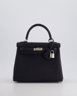*HOLY GRAIL* Hermès Kelly 25cm Retourne Bag in Caban Togo Leather and Palladium Hardware