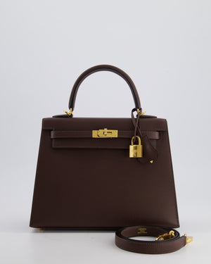 *SUPER RARE* Hermès Kelly Sellier 25cm Bag in Rouge Sellier Madame Leather with Gold Hardware