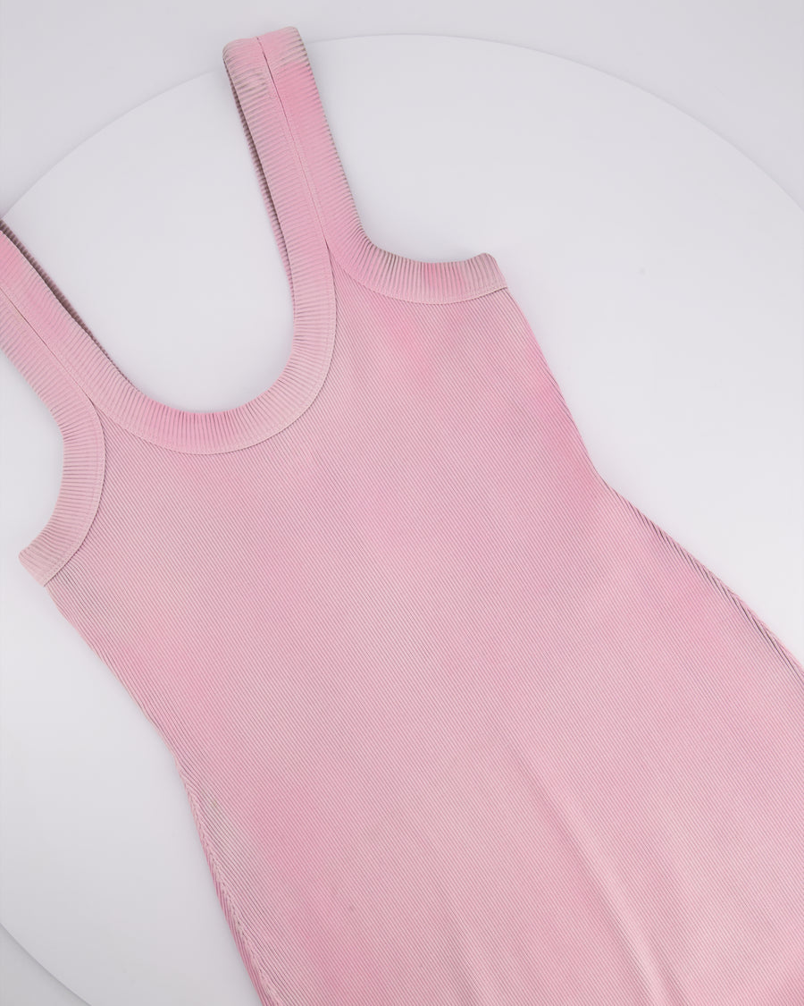 Alexander Wang Washed Pink Tank Dress with Logo Detail Size M (UK 10)