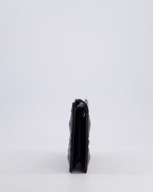 Christian Dior Macrocannage Diamond Caro Zipped Pouch Bag with Gunmetal Hardware