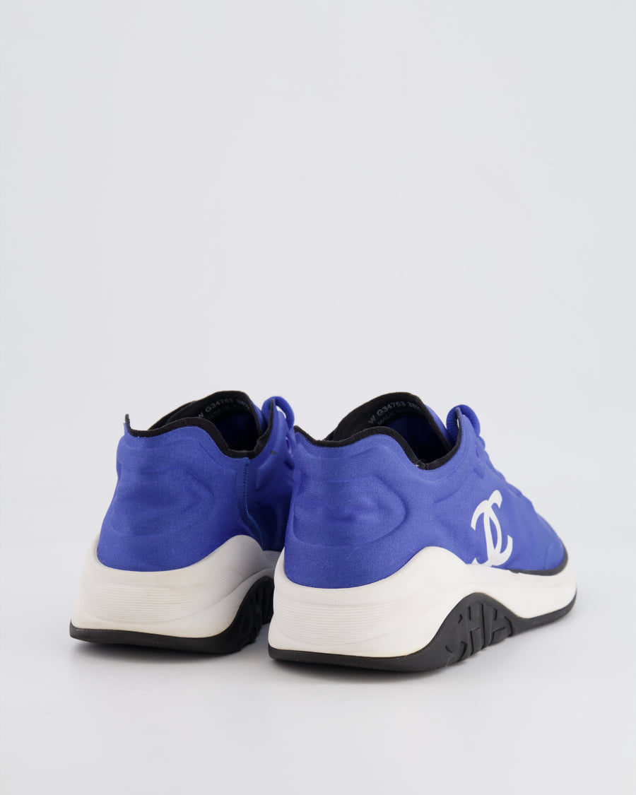 *FIRE PRICE* Chanel Blue and White Trainers with CC Logo Size EU 38.5