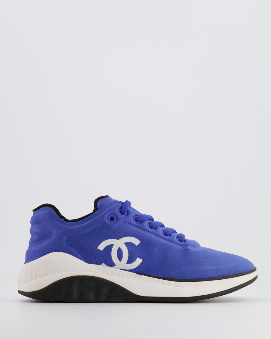 *FIRE PRICE* Chanel Blue and White Trainers with CC Logo Size EU 38.5