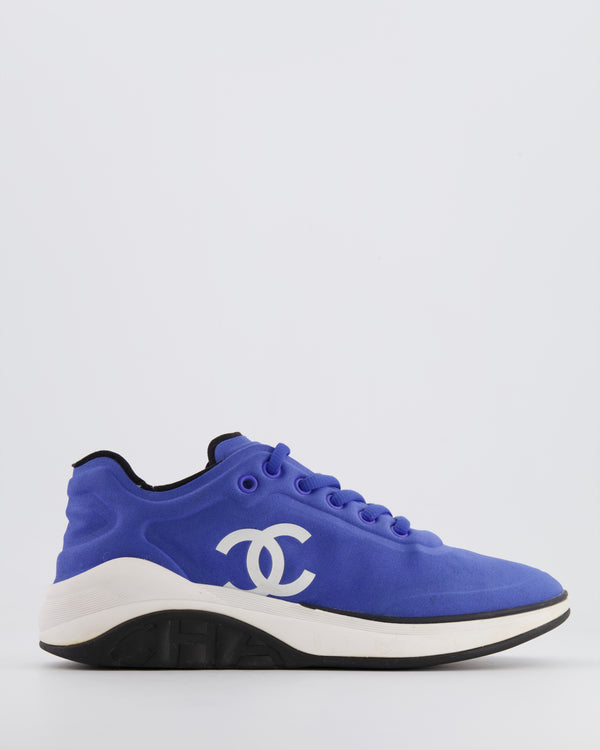 *FIRE PRICE* Chanel Blue and White Trainers with CC Logo Size EU 38.5