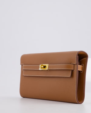 Hermès Kelly To Go Bag in Gold Evercolour Leather with Gold Hardware