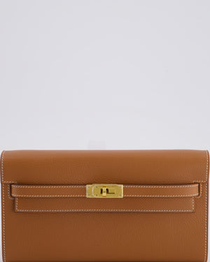Hermès Kelly To Go Bag in Gold Evercolour Leather with Gold Hardware