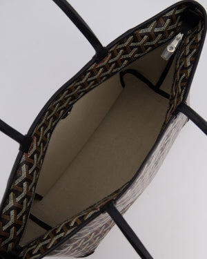 Goyard Black PM Artois Tote Bag in Goyardine Canvas with Silver Zip Detail