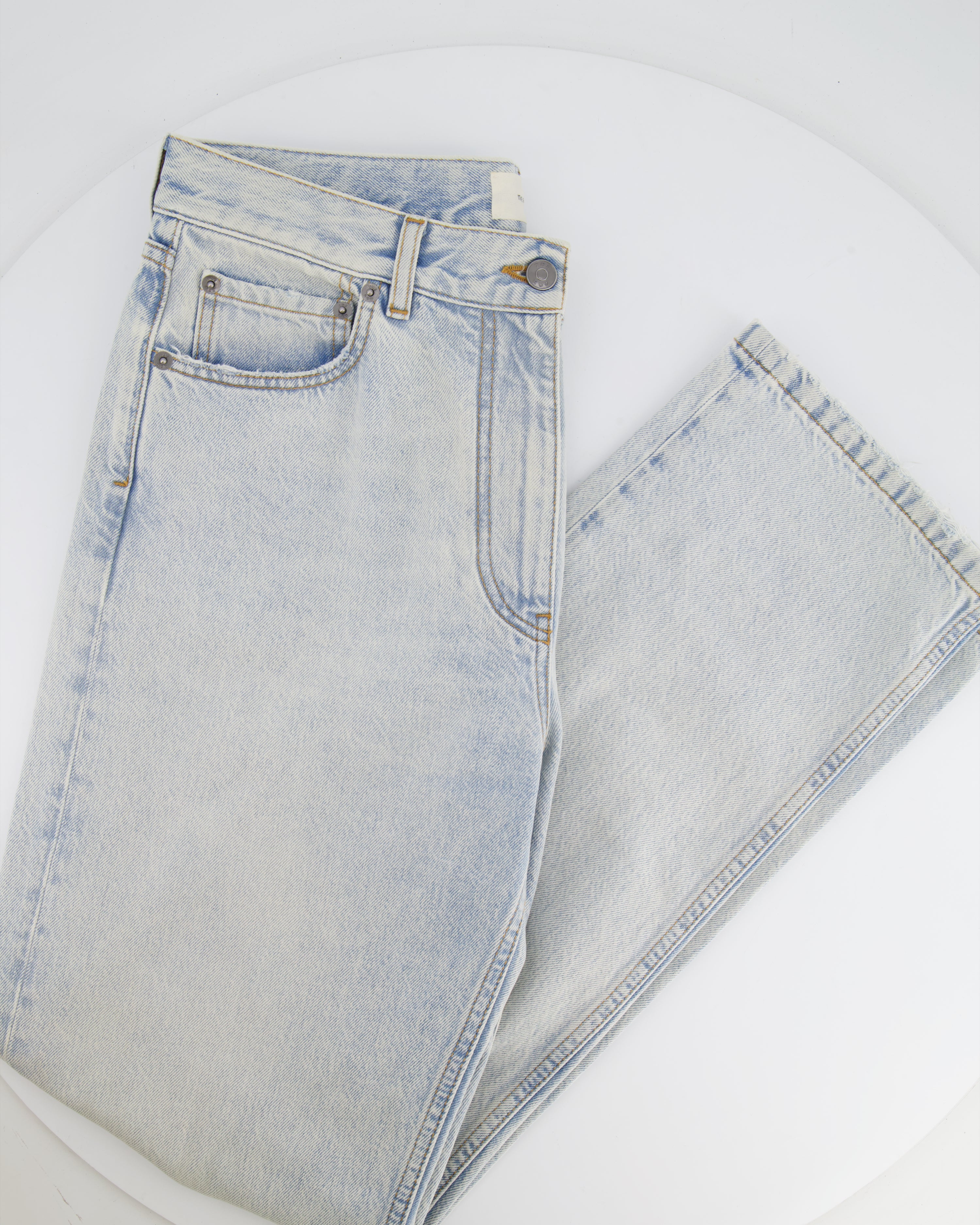 The Row Light Blue Burty Denim Jeans with Ripped Details The Row Light Blue Burty Denim Jeans with Ripped Details