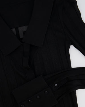 Jacquemus Black La Robe Manta Long Sleeve Maxi Dress With Sleeve Detail Size FR 36 (UK 8) RRP £950