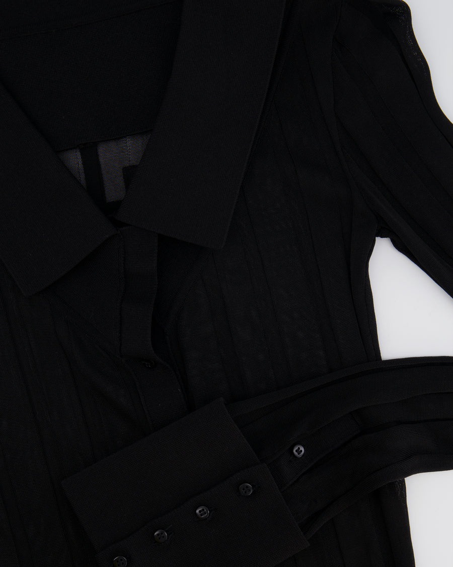 Jacquemus Black La Robe Manta Long Sleeve Maxi Dress With Sleeve Detail Size FR 36 (UK 8) RRP £950
