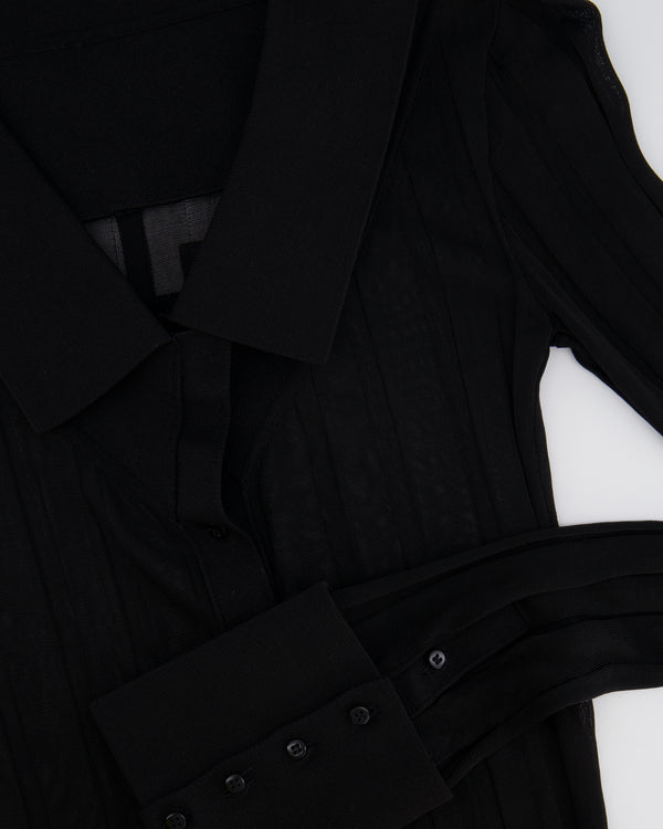 Jacquemus Black La Robe Manta Long Sleeve Maxi Dress With Sleeve Detail Size FR 36 (UK 8) RRP £950