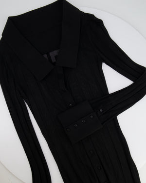 Jacquemus Black La Robe Manta Long Sleeve Maxi Dress With Sleeve Detail Size FR 36 (UK 8) RRP £950