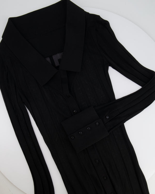 Jacquemus Black La Robe Manta Long Sleeve Maxi Dress With Sleeve Detail Size FR 36 (UK 8) RRP £950