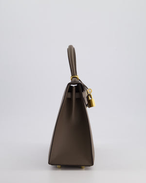 *RARE* Hermès Kelly Sellier Bag 25cm in Gris Etain Epsom Leather with Gold Hardware