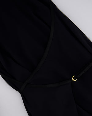 Tom Ford Long Sleeve Maxi Dress With Wrap Over Belt Detail Size IT 40 (UK 8)