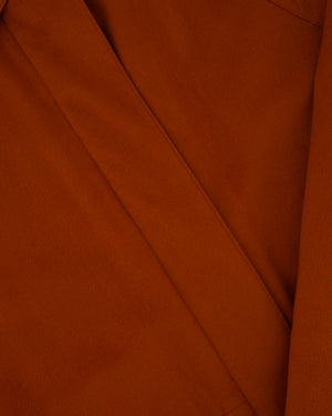 Loro Piana Burnt Orange "Storm System" Cashmere Button Down Coat Size IT 42 (UK 10)