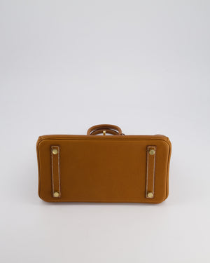 *RARE* Hermès Birkin 25cm Retourne in Fauve Barenia Faubourg Leather with gold Hardware