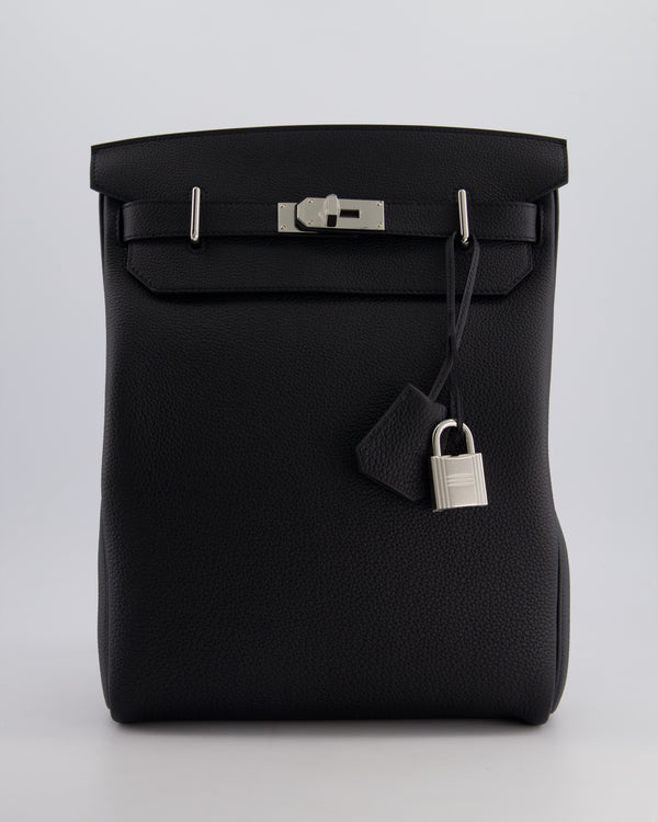 *RARE* Hermès Hac a Dos GM Backpack Bag in Nior Togo Leather With Palladium Hardware