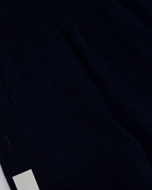 Chanel Navy Two-Piece Cashmere Tracksuit Set with Detachable Hood Detail Size FR 40 (UK 12)