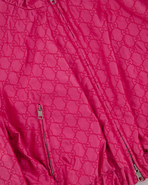 Gucci Pink Silk Monogram Jacket Size IT 38 (UK 6)
