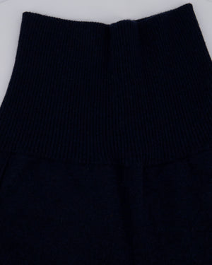 Chanel Navy Two-Piece Cashmere Tracksuit Set with Detachable Hood Detail Size FR 40 (UK 12)
