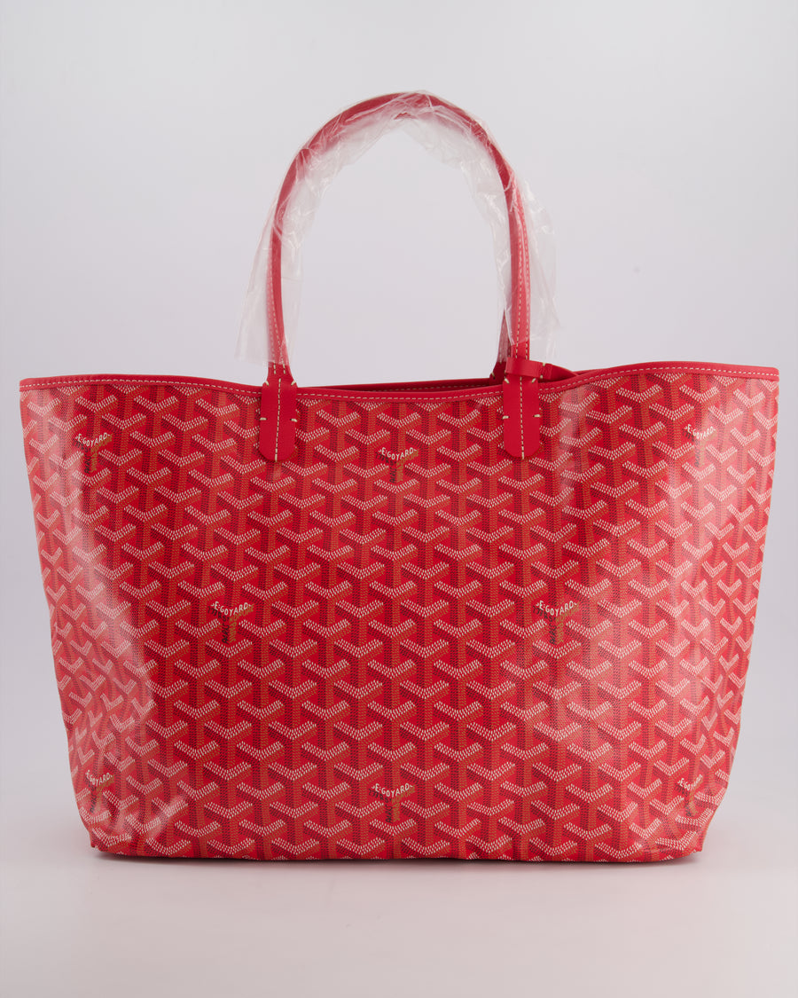 Goyard Fuchsia PM Saint Louis Reversible Bag in Goyardine Canvas with Floral Interior