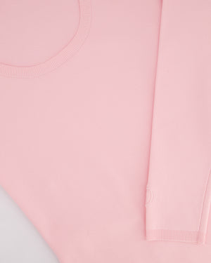 Burberry Pink Long-Sleeved Stretchy Mini Dress  With Embroidered Logo Detail Size S (UK 8)