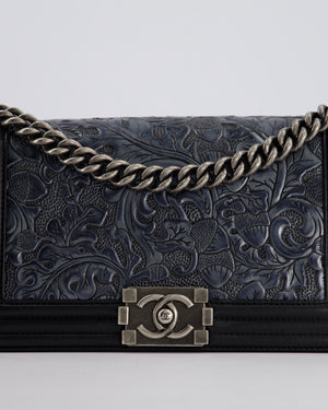 Chanel 2014 Paris/Dallas Cordoba Medium Lambskin Boy Bag with Ruthenium Hardware