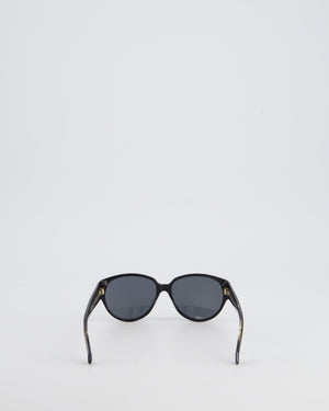 Givenchy Black Round Frame Sunglasses with Givenchy Logo