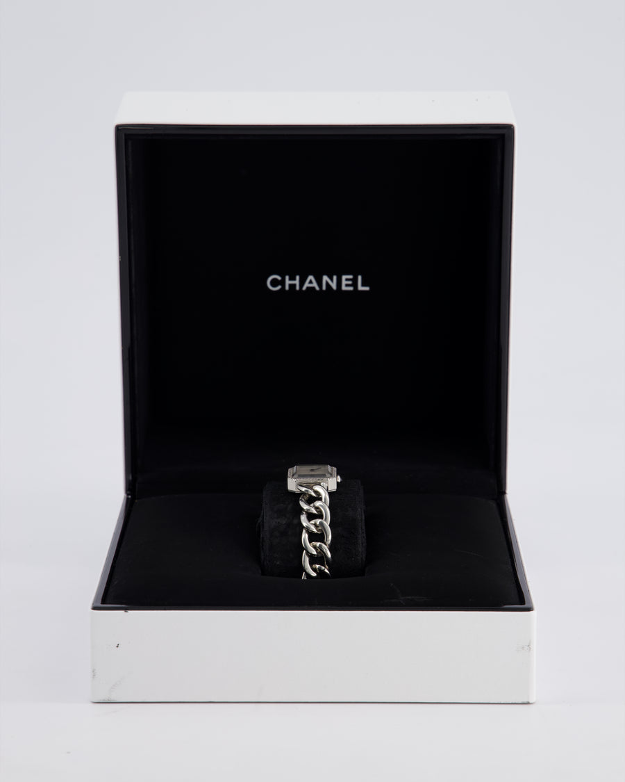 Chanel Stainless Steel Premiere H3253 Diamond and Mother of Pearl 26mm Quartz Watch