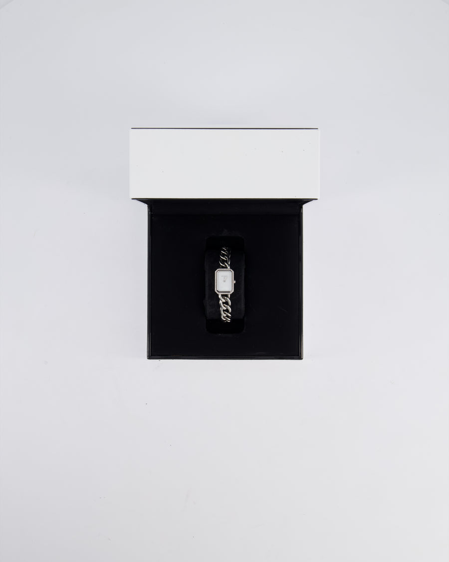Chanel Stainless Steel Premiere H3253 Diamond and Mother of Pearl 26mm Quartz Watch