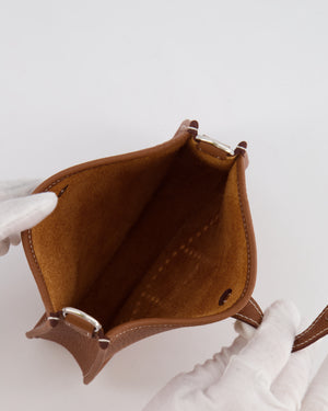 Hermès Mini Evelyne 16 Bag in Gold Clemence Leather with Palladium Hardware