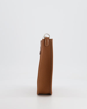 Hermès Mini Evelyne 16 Bag in Gold Clemence Leather with Palladium Hardware