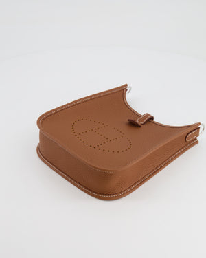 Hermès Mini Evelyne 16 Bag in Gold Clemence Leather with Palladium Hardware