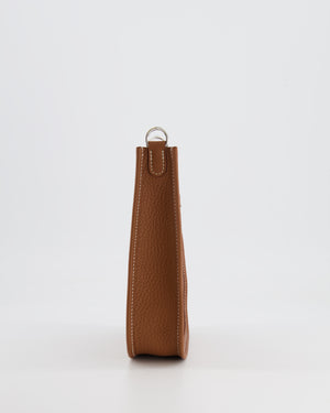 Hermès Mini Evelyne 16 Bag in Gold Clemence Leather with Palladium Hardware