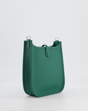 Hermès Mini Evelyne 16 Bag in Vert Moyen Clemence Leather with Palladium Hardware