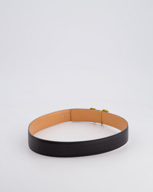 *RARE* Hermès Vintage 1990's Belt With Gold Plated Lizard Buckle 65cm