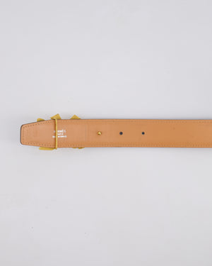 *RARE* Hermès Vintage 1990's Belt With Gold Plated Lizard Buckle 65cm