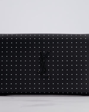 *LIMITED EDITION* Saint Laurent Black Kate Monogram Grain De Poudre Polka Dot Bag with Black Hardware