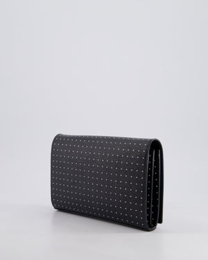 *LIMITED EDITION* Saint Laurent Black Kate Monogram Grain De Poudre Polka Dot Bag with Black Hardware