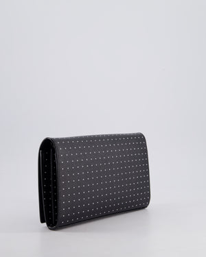 *LIMITED EDITION* Saint Laurent Black Kate Monogram Grain De Poudre Polka Dot Bag with Black Hardware