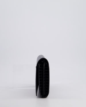*LIMITED EDITION* Saint Laurent Black Kate Monogram Grain De Poudre Polka Dot Bag with Black Hardware