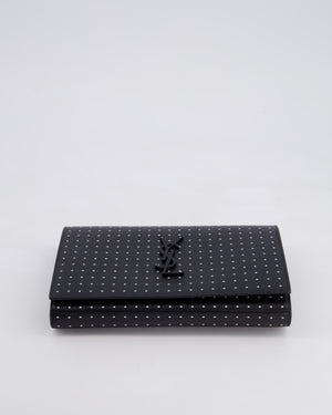 *LIMITED EDITION* Saint Laurent Black Kate Monogram Grain De Poudre Polka Dot Bag with Black Hardware