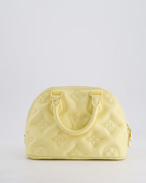 Louis Vuitton Pastel Yellow Quilted Monogram Leather Alma BB Bag with Gold Hardware