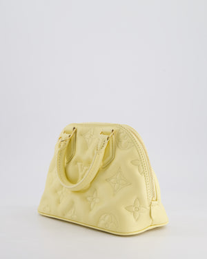 Louis Vuitton Pastel Yellow Quilted Monogram Leather Alma BB Bag with Gold Hardware