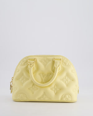Louis Vuitton Pastel Yellow Quilted Monogram Leather Alma BB Bag with Gold Hardware