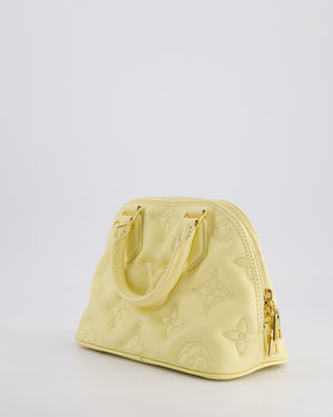 Louis Vuitton Pastel Yellow Quilted Monogram Leather Alma BB Bag with Gold Hardware